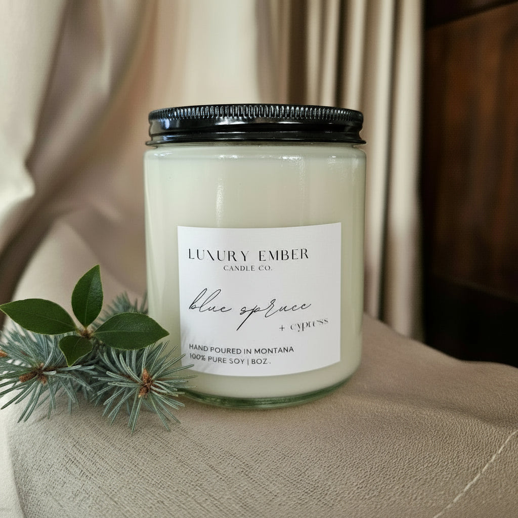 Blue Spruce & Cypress Soy Candle